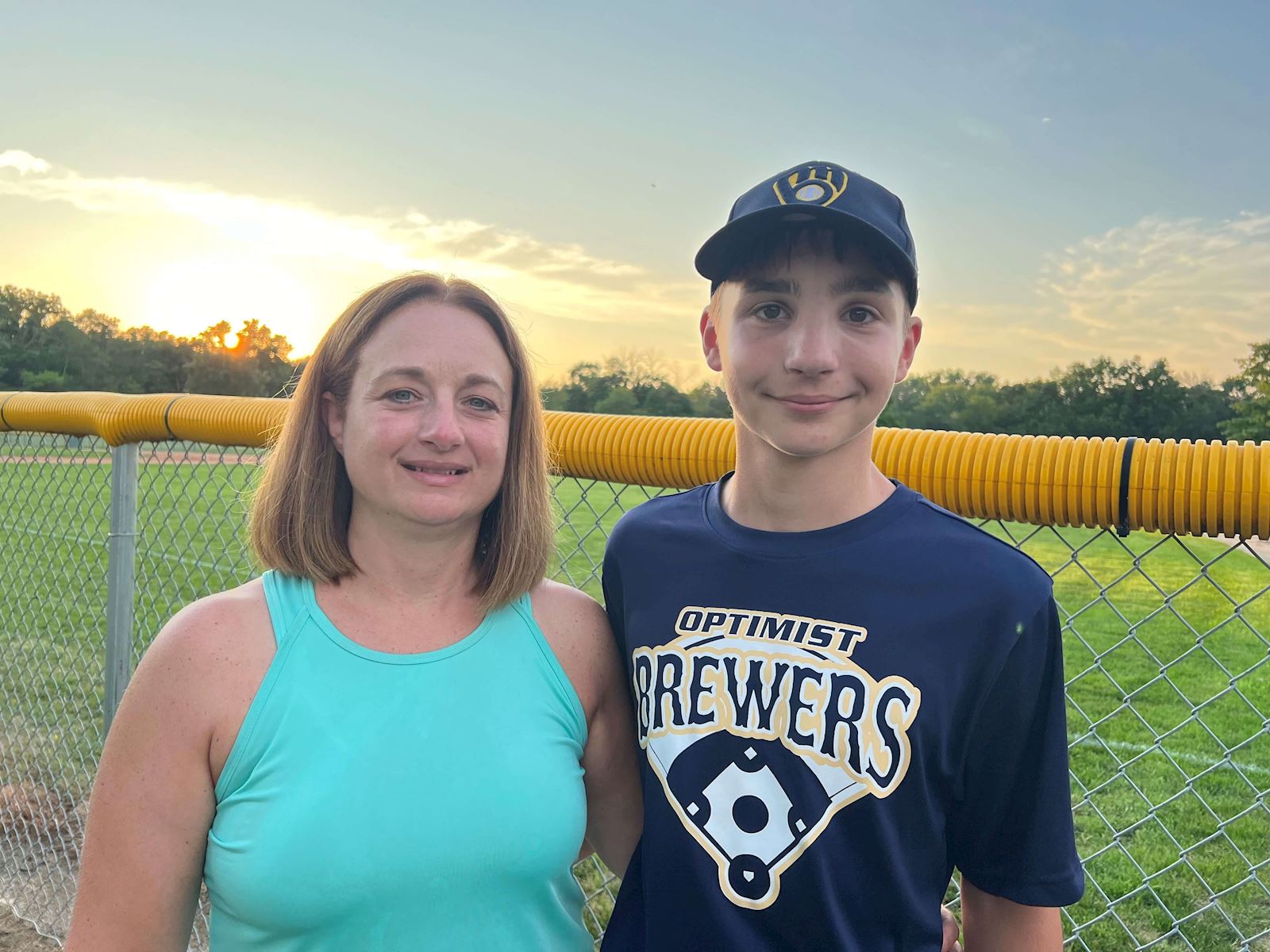 Jill and Max at Baseball